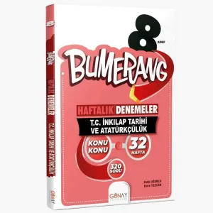 8. Sınıf LGS Bumerang 32 Haftalık T.C İnkılap Tarihi ve Atatürkçülük Denemeleri