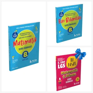 8. Sınıf Matematik ve Fen Bilimleri Soru Bankası Seti. İlk Hasat Matematik (1. Dönem) Soru Bankası Hediyeli!!