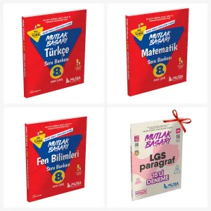 8. Sınıf MB LGS Türkçe-Matematik ve Fen Bilimleri Soru Bankası Set. İlk Hasat Matematik (1. Dönem) Soru Bankası Hediyeli!!