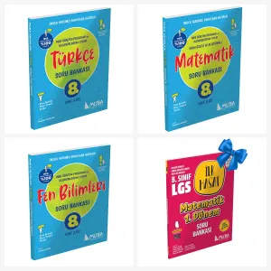8. Sınıf Türkçe-Matematik ve Fen Bilimleri Soru Bankası Seti. İlk Hasat Matematik (1. Dönem) Soru Bankası Hediyeli!!