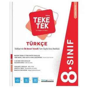 PRUVA AKADEMİ 8. Sınıf Türkçe Teke Tek Soru Bankası