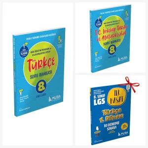 8. Sınıf Türkçe ve T.C. İnkılap Tarihi ve Atatürkçülük Soru Bankası Seti. Türkçe İlk Hasat 10 Deneme Sınavı (1.Dönem) Hediyeli!!