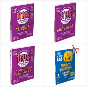 8.Sınıf Türkçe, Matematik ve İnkılap tarihi HHS Set. Türkçe İlk Hasat 10 Deneme S.1.Dönem Hediyeli!!