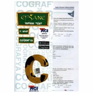 Açı Yayınları 11. Sınıf Efsane Coğrafya Çek Kopart Yaprak Test
