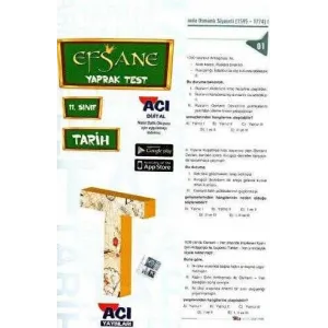 Açı Yayınları 11. Sınıf EFSANE Tarih Çek Kopart Yaprak Test