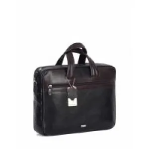 Aka Evrak Çantası 253-1 Düz Siyah Deri