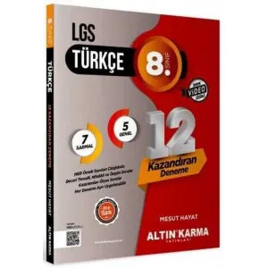 Altın Karma Yayınları 2024 8. Sınıf LGS Türkçe 12`li Sarmal Deneme