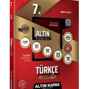 Altın Karma Yayınları 7. Sınıf Türkçe Altın Etkinlikli Kazanım Soru Bankası
