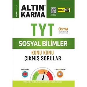 Altın Karma Yayınları Altın Karma TYT Sosyal Bilimler Konu Konu Çıkmış Sorular