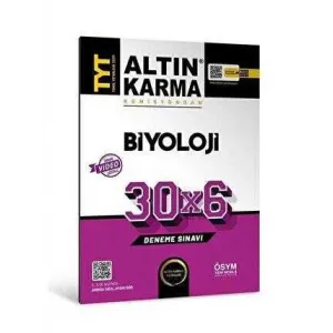 Altın Karma Yayınları Altınkarma TYT Biyoloji 30x6 Deneme Sınavı 2023