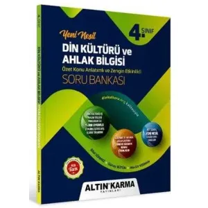 Altın Karma Yayınları - Bayilik 4. Sınıf Din Kültürü ve Ahlak Bilgisi Özet Konu Anlatımlı ve Zengin Etkinlikli Soru Bankası