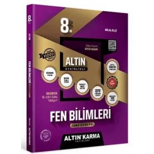Altın Karma Yayınları - Bayilik 8. Sınıf Fen Bilimleri Altın Etkinlikli Kazanım Soru Bankası