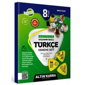 Altın Karma Yayınları - Bayilik 8. Sınıf Türkçe Haftalık Kazanım Bazlı Deneme Seti