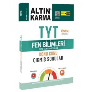 Altın Karma Yayınları TYT Fen Bilimleri Fizik - Kimya - Biyoloji Konu Konu Çıkmış Sorular