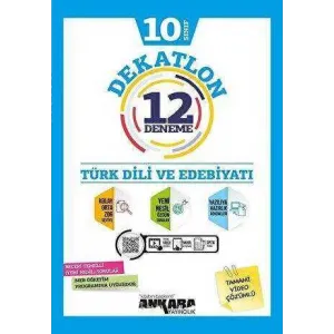 Ankara Yayıncılık 10. Sınıf Türk Dili ve Edebiyatı Dekatlon 12 Deneme