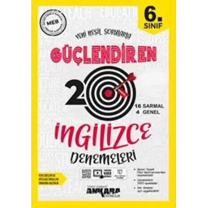 Ankara Yayıncılık 6. Sınıf İngilizce Güçlendiren 20 Deneme