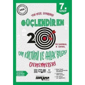 Ankara Yayıncılık 7. Sınıf Din Kültürü ve Ahlak Bilgisi Güçlendiren 20 Deneme