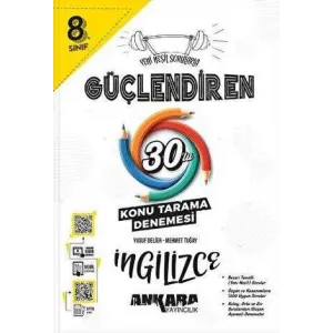 Ankara Yayıncılık 8.? ?Sınıf Güçlendiren İngilizce 30`lu Konu Tarama Denemesi