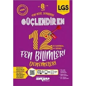 Ankara Yayıncılık 8. Sınıf LGS Fen Bilimleri Güçlendiren 12 Deneme