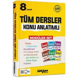 Ankara Yayıncılık 8. Sınıf Tüm Dersler Konu Anlatımlı Modüler Set