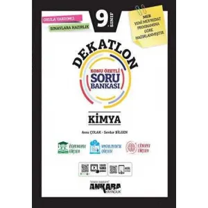 Ankara Yayıncılık 9. Sınıf Kimya Dekatlon Konu Özetli Soru Bankası