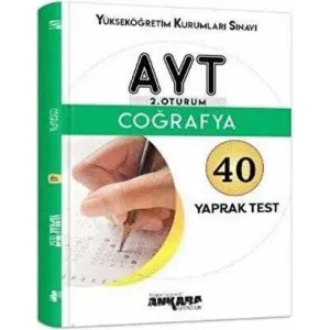Ankara Yayıncılık AYT Coğrafya 40 Yaprak Test