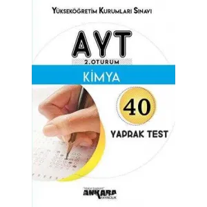 Ankara Yayıncılık AYT Kimya Yaprak Test