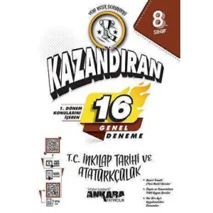 Ankara Yayıncılık LGS 1. Dönem Konularını İçeren 16 İnkılap Tarihi ve Atatürkçülük Denemesi