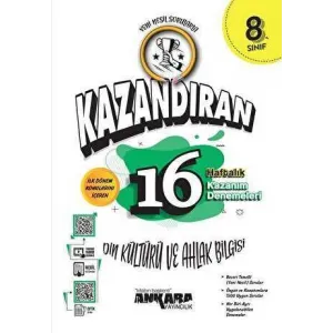 Ankara Yayıncılık LGS Kazandıran 16 Haftalık Din Kültürü Ve Ahlak Bilgisi Kazanım Denemeleri