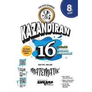 Ankara Yayıncılık LGS Kazandıran 16 Haftalık Matematik Kazanım Denemeleri