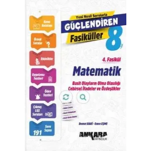 Ankara Yayıncılık Matematik Güçlendiren 4. Fasikül