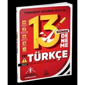 Arı Yayıncılık 2023 TYT Türkçe 13 Günde 13x40 Branş Denemeleri