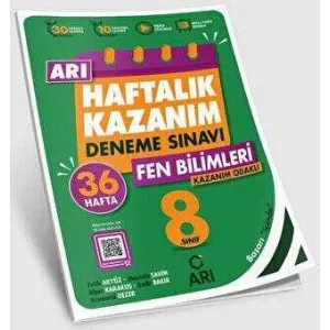 Arı Yayıncılık 8. Sınıf Fen Bilimleri Arı Haftalık Kazanım Deneme