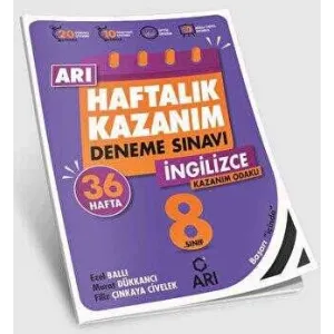 Arı Yayıncılık 8. Sınıf İngilizce Arı Haftalık Kazanım Deneme
