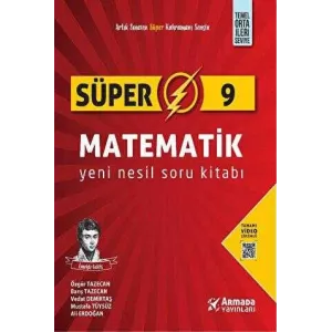 Armada Yayınları Süper 9 Matematik Yeni Nesil Soru Kitabı