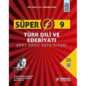 Armada Yayınları Süper 9 Türk Dili ve Edebiyatı Yeni Nesil Soru Kitabı
