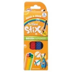 Artline Stix Brush Marker Keçeli Kalem 4lü Set Etx-f/4wk