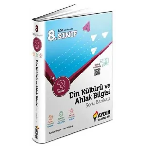 Aydın Yayınları 8. Sınıf Din Kültürü ve Ahlak Bilgisi Üç Adım Soru Bankası