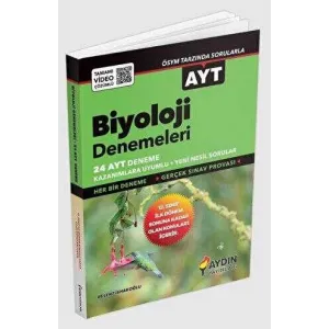 Aydın Yayınları AYT Biyoloji 24 Deneme 2023`E ÖZEL