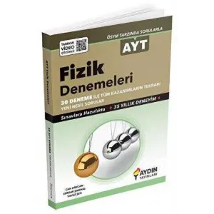 Aydın Yayınları AYT Fizik Denemeleri Tamamı Video Çözümlü