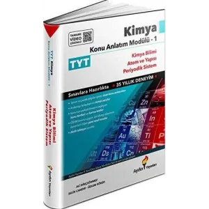 Aydın Yayınları TYT Kimya Konu Anlatım Modülü - 1 Kimya Bilimi-Atom ve Yapısı-Periyodik Sistem