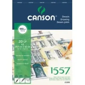 Canson 1557 Resim Ve Çizim Blok 180 Gr A3 - 20 Yp. Üstten Spiralli Fcns18020a3us