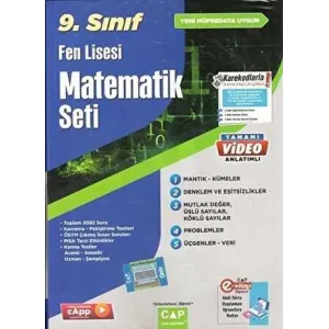 Çap Yayınları 9. Sınıf Fen Lisesi Matematik Seti