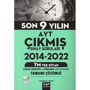 Çap Yayınları AYT TM Son 9 Yıl Tamamı Çözümlü Çıkmış Sorular