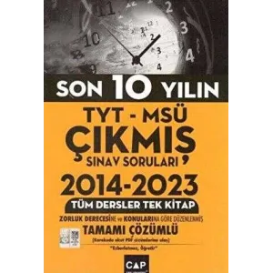 Çap Yayınları TYT MSÜ Son 10 Yılın Çıkmış Soruları
