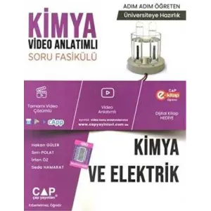Çap Yayınları Üniversiteye Hazırlık Kimya ve Elektrik Konu Anlatımlı Soru Bankası