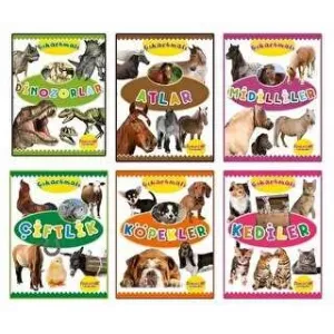 Çıkartmalı Hayvanlar Serisi 6 Kitap Takım