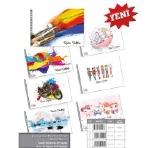 Defne Mira 34x488 Pp Spiralli Resim Defteri 25 Yaprak120 Gram Dfn-4101