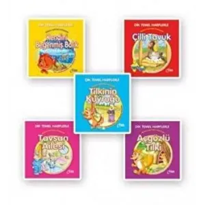 Dik ve Temel Harflerle Neşeli Hayvan Öyküleri 5 Kitap Takım