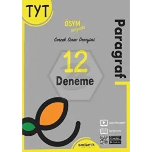 Endemik Yayınları TYT Paragraf 12`li Deneme Sınavı